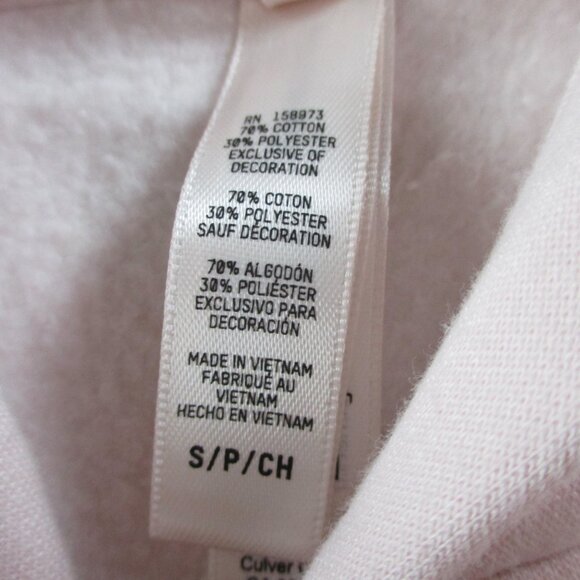 SKIMS Cotton Fleece Classic Zip Up Hoodie Womens Small Barely Pink Sweater NWT - Picture 5 of 10